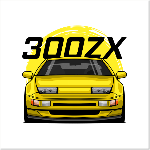 Yellow 300ZX Z32 Wall Art by GoldenTuners